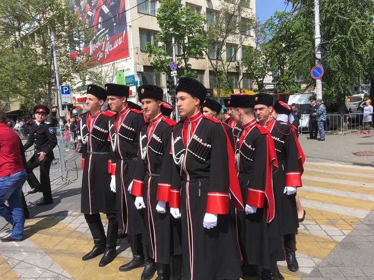 Парад казаков в Краснодаре...