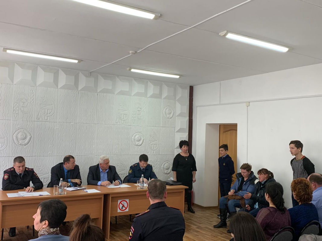 Заседание территориальной комиссии по профилактике правонарушений Платнировского сельского поселения......