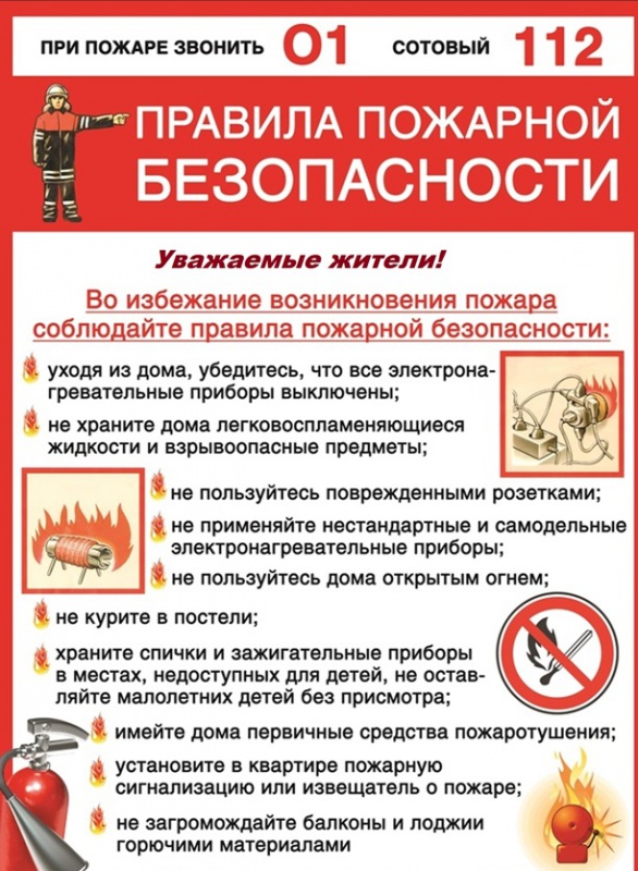 Во избежание возникновения пожара соблюдайте правила пожарной безопасности!